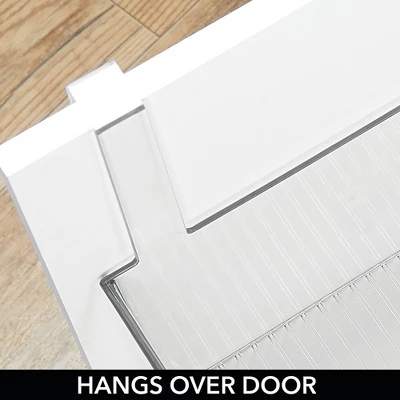 MDesign Plastic Over Cabinet Door Hanging Home Storage Bin - Image 2