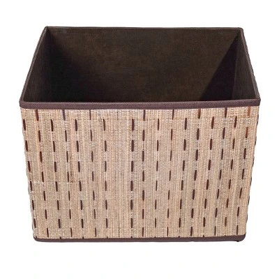 Vintiquewise Beige Foldable Decorative Storage Box For Living Room, Bedroom, Dining, Playroom Or Office - Image 5