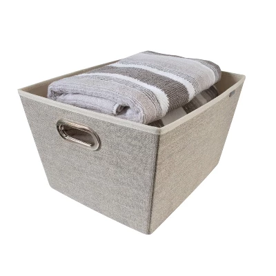 Simplify Large Grommet Storage Bin Brown - Image 3