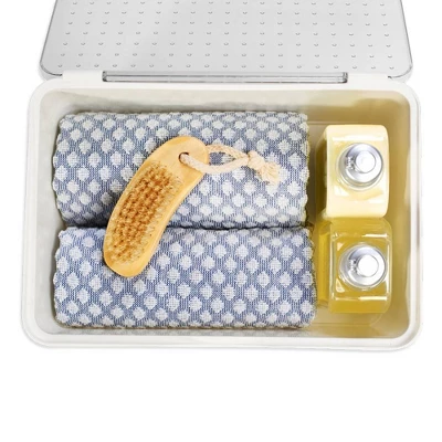 Medium Stacking Bin With Lid Clear/White - Madesmart - Image 3