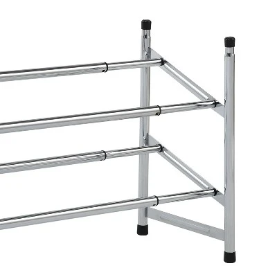 Organize It All Expandable 2 Tier Shoe Rack Chrome - Image 3