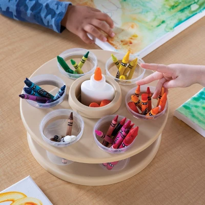 Kaplan Early Learning Spinning Tabletop Art Storage - Image 3