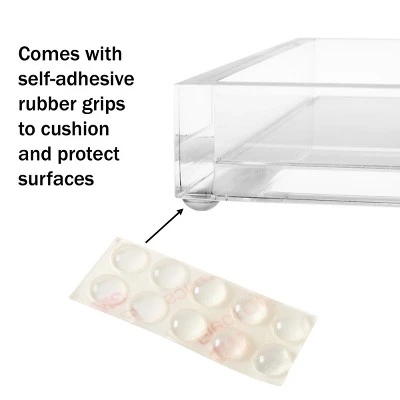 Hastings Home Decorative Acrylic Catchall Tray For Bedroom, Bathroom, And Office Storage - Clear - Image 3
